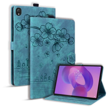 Cartoon Sakura Cat Embossed Leather Tablet Case, For Lenovo Tab M11 / Xiaoxin Pad 11 2024, For Lenovo Tab P12 12.7, For Lenovo Tab K10C / E10C, For Lenovo Tab M9