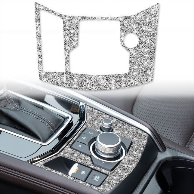 For Mazda CX-5 2017-2018 Car Electronic Handbrake Panel Diamond Decorative Sticker, Left Drive, Car Electronic Handbrake Panel, Left Drive
