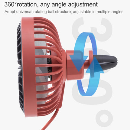 F829 Portable Car Air Outlet Electric Cooling Fan with LED Light