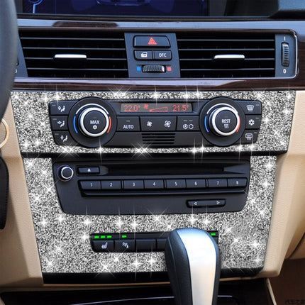 For BMW 3 Series E90 / E92 2005-2012 Car Aircondition CD Control Panel Premium Diamond Decorative Sticker, Aircondition Control Panel Premium A