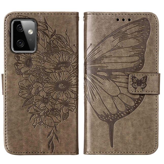 Embossed Butterfly Leather Phone Case, For Motorola Moto G Power 2023, For Motorola Edge 30 Neo, For Motorola Edge 2022 / Edge+ 5G UW 2022