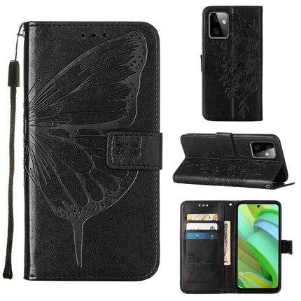 Embossed Butterfly Leather Phone Case, For Motorola Moto G Power 2023, For Motorola Edge 30 Neo, For Motorola Edge 2022 / Edge+ 5G UW 2022