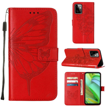 Embossed Butterfly Leather Phone Case, For Motorola Moto G Power 2023, For Motorola Edge 30 Neo, For Motorola Edge 2022 / Edge+ 5G UW 2022