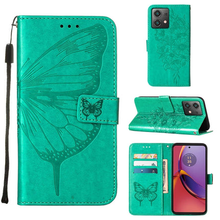 Embossed Butterfly Leather Phone Case, For Motorola Edge 40 5G Global/Edge 2023 US, For Motorola Moto G84, For Motorola Moto G54