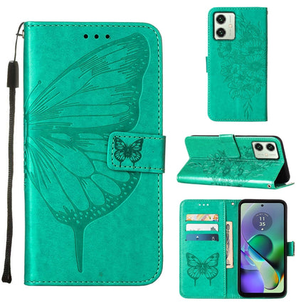 Embossed Butterfly Leather Phone Case, For Motorola Edge 40 5G Global/Edge 2023 US, For Motorola Moto G84, For Motorola Moto G54
