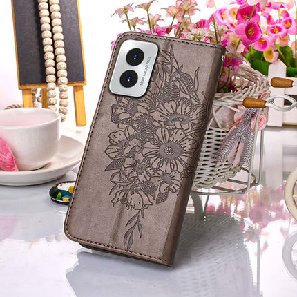 Embossed Butterfly Leather Phone Case, For Motorola Moto G Play 4G 2024, For Motorola Moto G Play 5G 2024, For Motorola Moto G Power 5G 2024