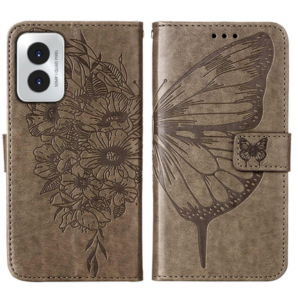 Embossed Butterfly Leather Phone Case, For Motorola Moto G Play 4G 2024, For Motorola Moto G Play 5G 2024, For Motorola Moto G Power 5G 2024