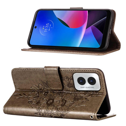 Embossed Butterfly Leather Phone Case, For Motorola Moto G Play 4G 2024, For Motorola Moto G Play 5G 2024, For Motorola Moto G Power 5G 2024