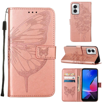 Embossed Butterfly Leather Phone Case, For Motorola Moto G Play 4G 2024, For Motorola Moto G Play 5G 2024, For Motorola Moto G Power 5G 2024