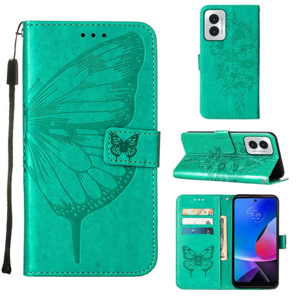 Embossed Butterfly Leather Phone Case, For Motorola Moto G Play 4G 2024, For Motorola Moto G Play 5G 2024, For Motorola Moto G Power 5G 2024