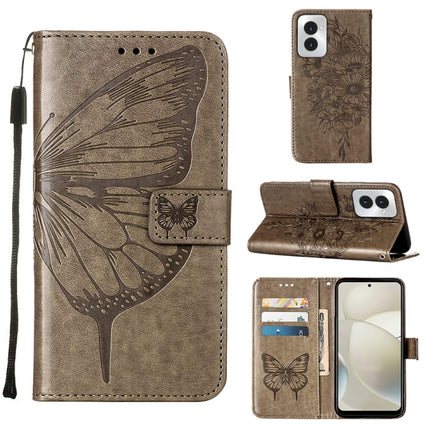 Embossed Butterfly Leather Phone Case, For Motorola Moto G Play 4G 2024, For Motorola Moto G Play 5G 2024, For Motorola Moto G Power 5G 2024