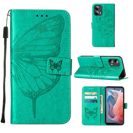 Embossed Butterfly Leather Phone Case, For Motorola Moto G Play 4G 2024, For Motorola Moto G Play 5G 2024, For Motorola Moto G Power 5G 2024
