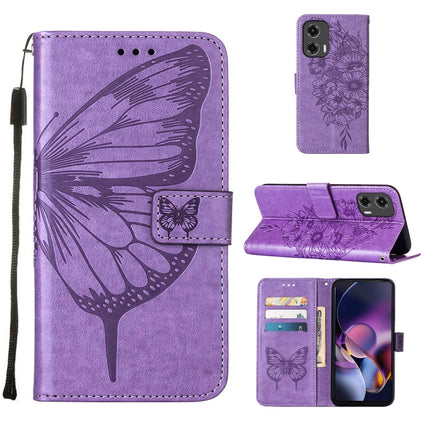 Embossed Butterfly Leather Phone Case, For Motorola Moto G Stylus 5G 2024, For Motorola Moto G04 4G / G24 4G, For Motorola Moto G34