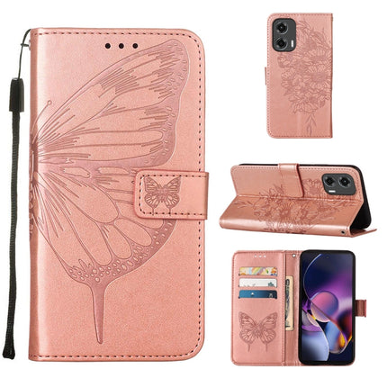 Embossed Butterfly Leather Phone Case, For Motorola Moto G Stylus 5G 2024, For Motorola Moto G04 4G / G24 4G, For Motorola Moto G34