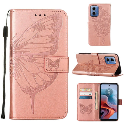 Embossed Butterfly Leather Phone Case, For Motorola Moto G Stylus 5G 2024, For Motorola Moto G04 4G / G24 4G, For Motorola Moto G34