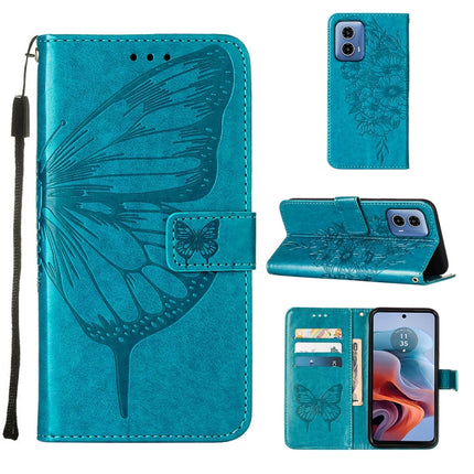 Embossed Butterfly Leather Phone Case, For Motorola Moto G Stylus 5G 2024, For Motorola Moto G04 4G / G24 4G, For Motorola Moto G34