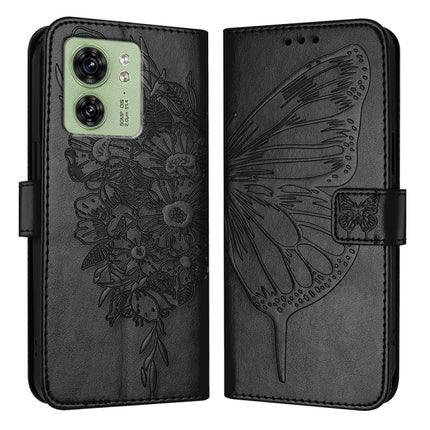 Embossed Butterfly Leather Phone Case, For Motorola Edge 40 5G Global/Edge 2023 US, For Motorola Moto G84, For Motorola Moto G54