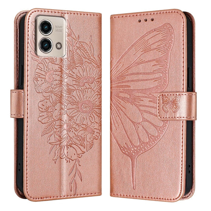 Embossed Butterfly Leather Phone Case, For Motorola Edge 40 Neo, For Motorola Moto G14, For Motorola Moto G Stylus 4G 2023