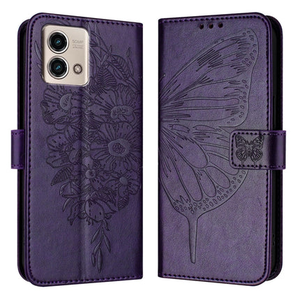 Embossed Butterfly Leather Phone Case, For Motorola Edge 40 Neo, For Motorola Moto G14, For Motorola Moto G Stylus 4G 2023