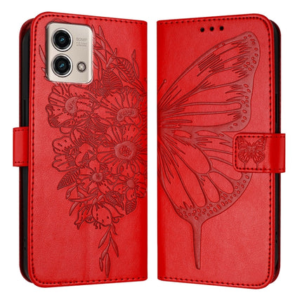 Embossed Butterfly Leather Phone Case, For Motorola Edge 40 Neo, For Motorola Moto G14, For Motorola Moto G Stylus 4G 2023