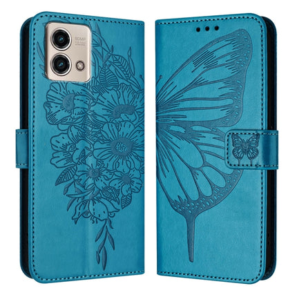 Embossed Butterfly Leather Phone Case, For Motorola Edge 40 Neo, For Motorola Moto G14, For Motorola Moto G Stylus 4G 2023