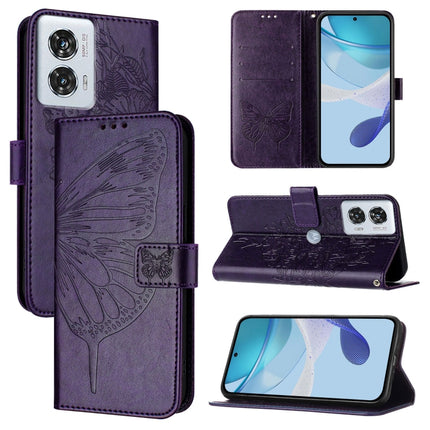 Embossed Butterfly Leather Phone Case, For Motorola Edge 50 Ultra, For Motorola Edge 50 Pro, For Motorola Edge 50 Fusion