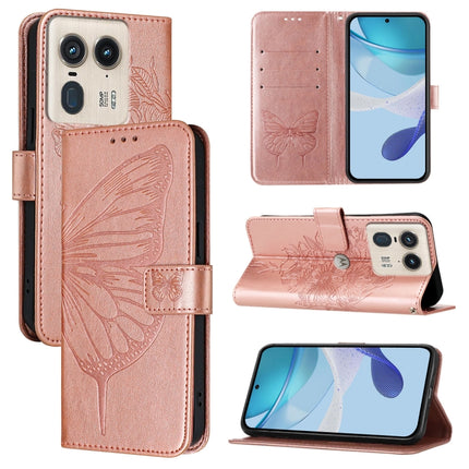 Embossed Butterfly Leather Phone Case, For Motorola Edge 50 Ultra, For Motorola Edge 50 Pro, For Motorola Edge 50 Fusion
