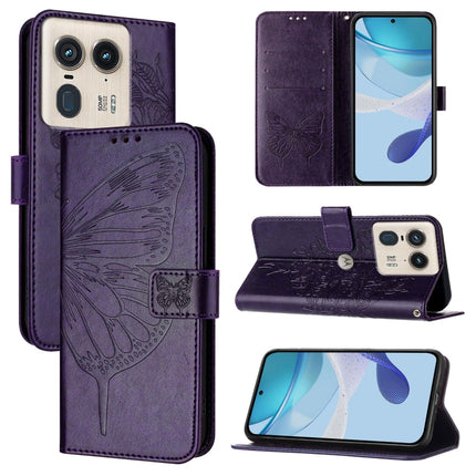 Embossed Butterfly Leather Phone Case, For Motorola Edge 50 Ultra, For Motorola Edge 50 Pro, For Motorola Edge 50 Fusion