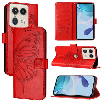Embossed Butterfly Leather Phone Case, For Motorola Edge 50 Ultra, For Motorola Edge 50 Pro, For Motorola Edge 50 Fusion