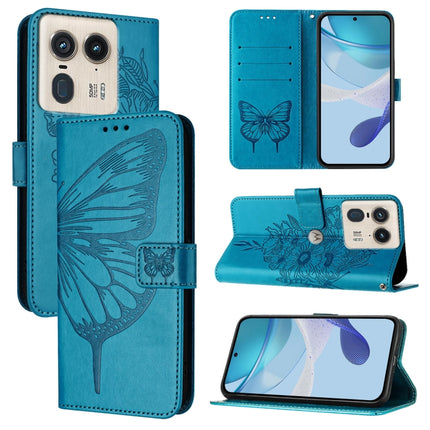 Embossed Butterfly Leather Phone Case, For Motorola Edge 50 Ultra, For Motorola Edge 50 Pro, For Motorola Edge 50 Fusion