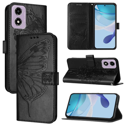 Embossed Butterfly Leather Phone Case, For Motorola Edge 50 5G, For Motorola Moto E14, For Motorola Moto G85