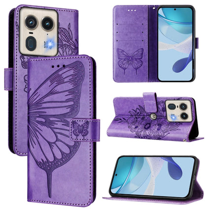 Embossed Butterfly Leather Phone Case, For Motorola Edge 50 5G, For Motorola Moto E14, For Motorola Moto G85