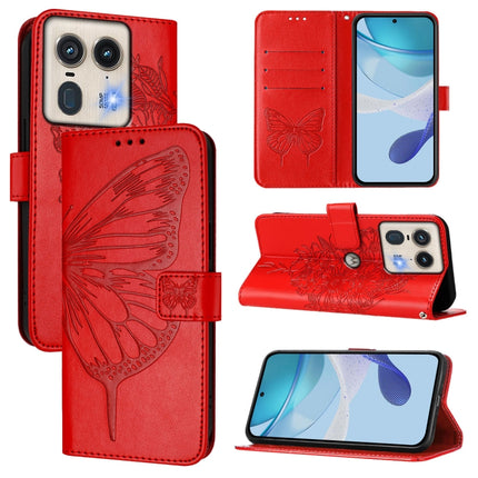 Embossed Butterfly Leather Phone Case, For Motorola Edge 50 5G, For Motorola Moto E14, For Motorola Moto G85