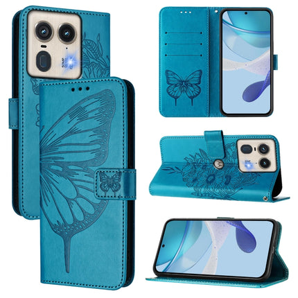 Embossed Butterfly Leather Phone Case, For Motorola Edge 50 5G, For Motorola Moto E14, For Motorola Moto G85