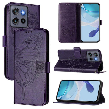 Embossed Butterfly Leather Phone Case, For Motorola Edge 5G 2025 / 60 Fusion 5G, For Motorola Moto G Stylus 5G 2025, For Motorola Moto G15 / G15 Power