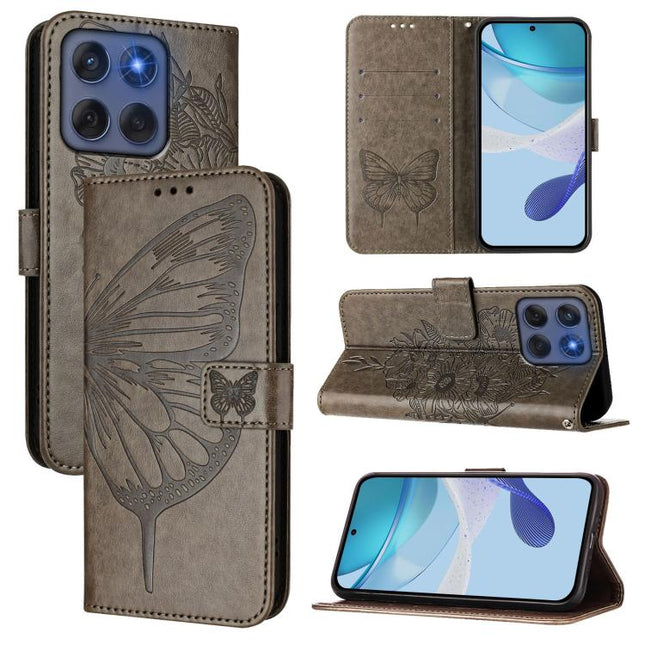 Embossed Butterfly Leather Phone Case, For Motorola Edge 5G 2025 / 60 Fusion 5G, For Motorola Moto G Stylus 5G 2025, For Motorola Moto G15 / G15 Power