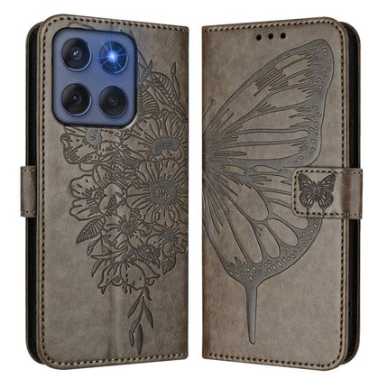Embossed Butterfly Leather Phone Case, For Motorola Edge 5G 2025 / 60 Fusion 5G, For Motorola Moto G Stylus 5G 2025, For Motorola Moto G15 / G15 Power
