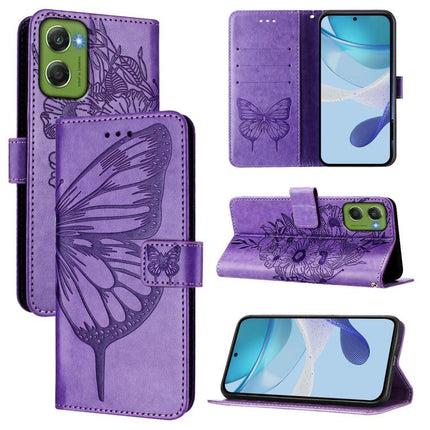 Embossed Butterfly Leather Phone Case, For Motorola Edge 70 5G, For Motorola Moto G06 4G, For Motorola Edge 60 Pro / 60s Pro 5G