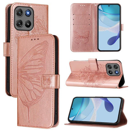 Embossed Butterfly Leather Phone Case, For Motorola Moto G17 4G / G17 Power 4G, For Motorola Signature 5G, For Motorola Moto G67 Power 5G Global