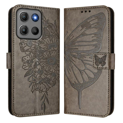 Embossed Butterfly Leather Phone Case, For Motorola Moto G17 4G / G17 Power 4G, For Motorola Signature 5G, For Motorola Moto G67 Power 5G Global