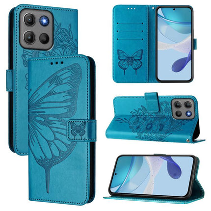 Embossed Butterfly Leather Phone Case, For Motorola Moto G17 4G / G17 Power 4G, For Motorola Signature 5G, For Motorola Moto G67 Power 5G Global