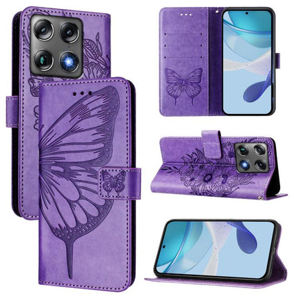 Embossed Butterfly Leather Phone Case, For Motorola Moto G17 4G / G17 Power 4G, For Motorola Signature 5G, For Motorola Moto G67 Power 5G Global