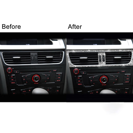For Audi A4 / A5 / Q5 2pcs Car Air Conditioner Outlet Diamond Decoration Sticker, Air Conditioner Outlet Left Drive, Air Conditioner Outlet Right Drive