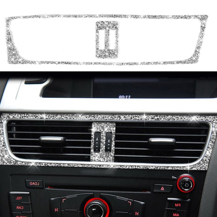 For Audi A4 / A5 / Q5 2pcs Car Air Conditioner Outlet Diamond Decoration Sticker, Air Conditioner Outlet Left Drive, Air Conditioner Outlet Right Drive