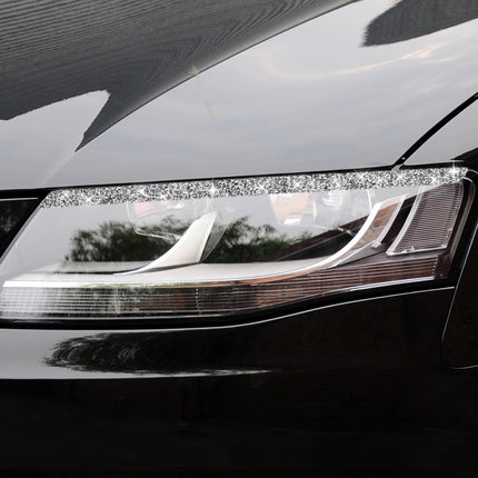 Car Light Eyebrow Diamond Decoration Sticker, Left and Right Drive, Light Eyebrow