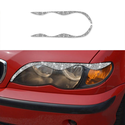 Car Light Eyebrow Soft Style Diamond Decoration Sticker, Left and Right Drive, Light Eyebrow Soft Style