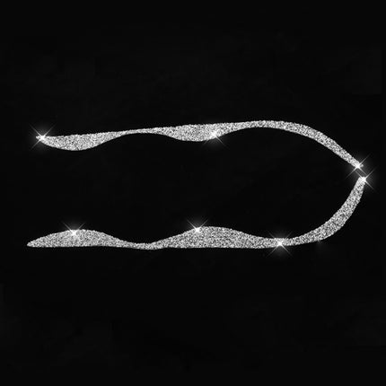 Car Light Eyebrow Soft Style Diamond Decoration Sticker, Left and Right Drive, Light Eyebrow Soft Style