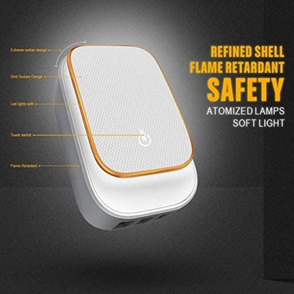 LDNIO A3305 3.4A 3 USB Interfaces Travel Charger Mobile Phone Charger, Support Touch LED Night Light, EU Plug,, Type-C / USB-C, Micro USB, 8 Pin