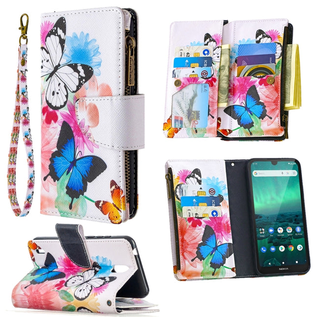 Colored Drawing Pattern Zipper Horizontal Flip Leather Case with Holder & Card Slots & Wallet, For Nokia 1.3, For Huawei Y5p, For Huawei Y6p