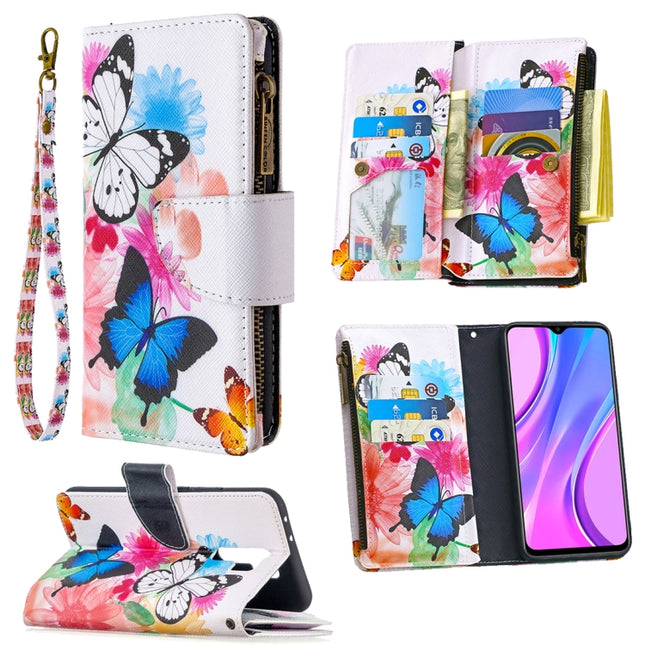 Colored Drawing Pattern Zipper Horizontal Flip Leather Case with Holder & Card Slots & Wallet, For Xiaomi Redmi 9, For Xiaomi Redmi Note 9, For Huawei P smart 2020